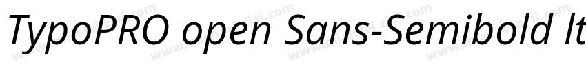 TypoPRO open Sans-Semibold ltalic字体转换